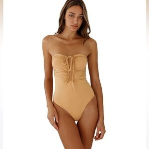 KYA Kyra One Piece Reversable Peach/Sand Size S
